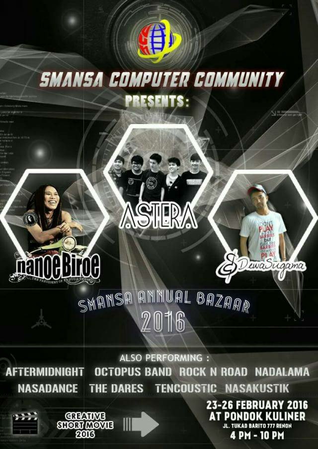 Jangan sampe lupa datang ke bazaar SCC hari ini ya ! See you there guys 👌💻