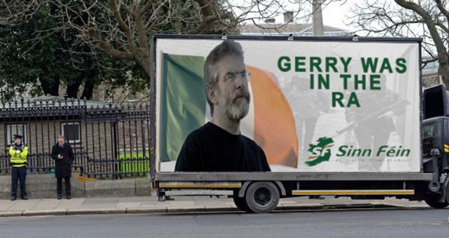 Bill_Badbody's tweet photo. Fine Gael Unveil Giant ‘Gerry Was In The Ra’ Posters As Election Turns Nasty https://t.co/bCR1t8UfLi #ge16 #ireland https://t.co/KOyV67tuwq