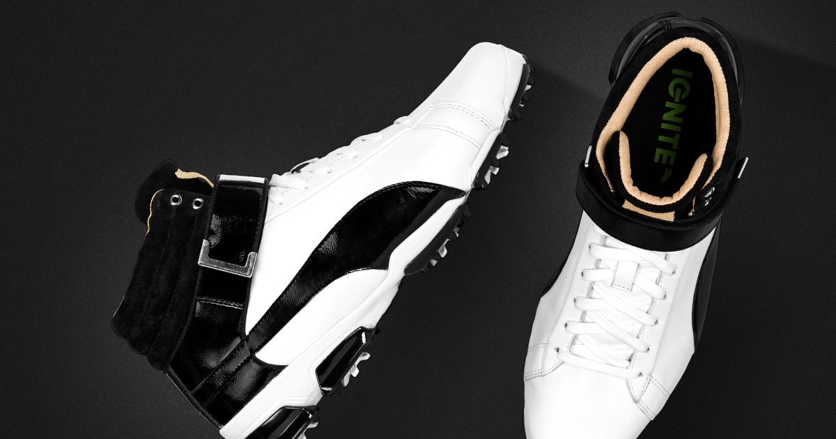 PUMAGolf's tweet photo. Off-course style meets tour-proven performance with the IGNITE Hi-Tops. Avail for pre-order: https://t.co/6HgiPNHWfW https://t.co/CZ3Ox39kPC