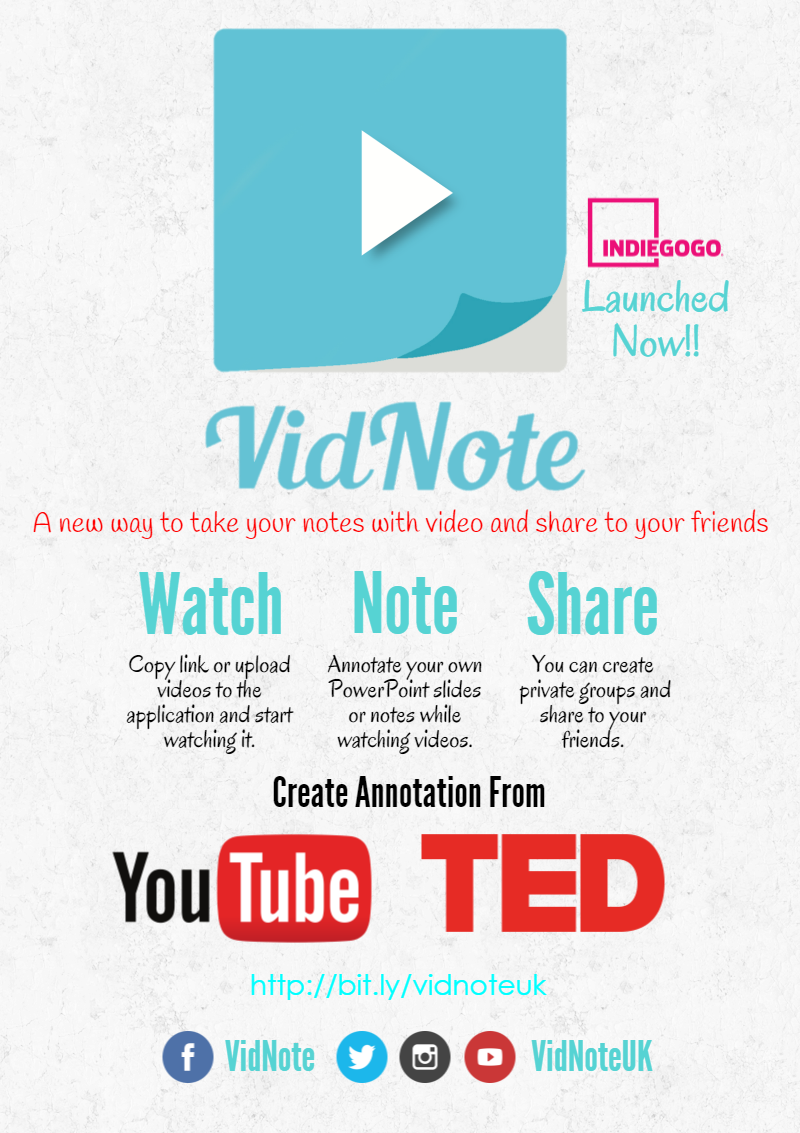 VidNoteUK's tweet photo. https://t.co/t1176Xcj5M Indiegogo Campaign now launched! Hope that you can help us to turn this to real! #cassmsi https://t.co/Pydj0eHycQ