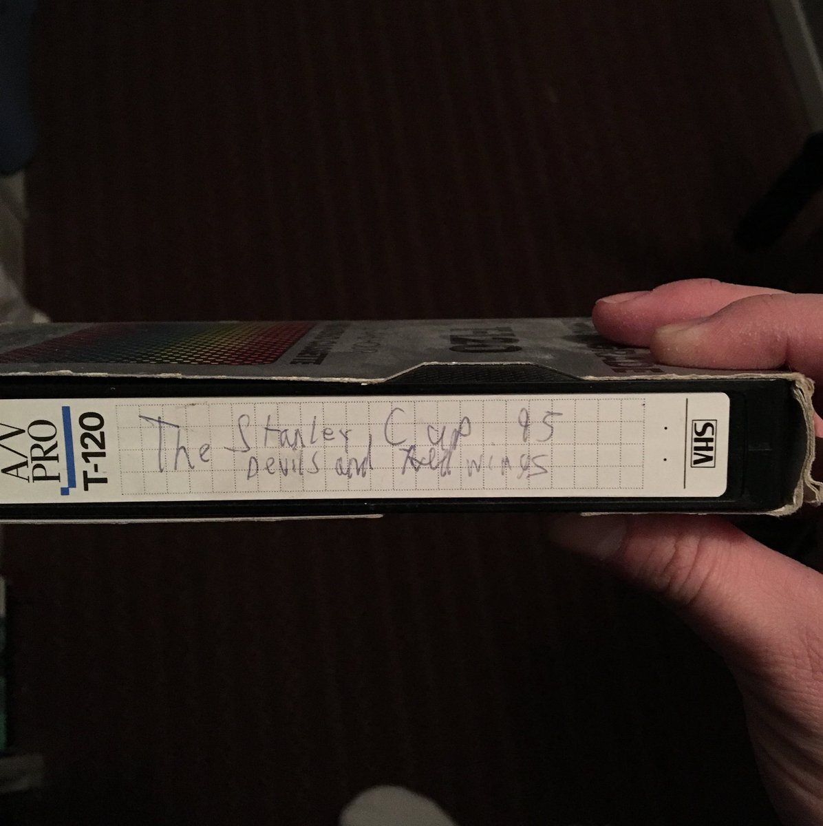 RWTDPOD's tweet photo. #TBT Game 4 of the 95 Final on VHS. Please forgive the 12 year old handwriting. #95CUP https://t.co/l94qfAiMi7