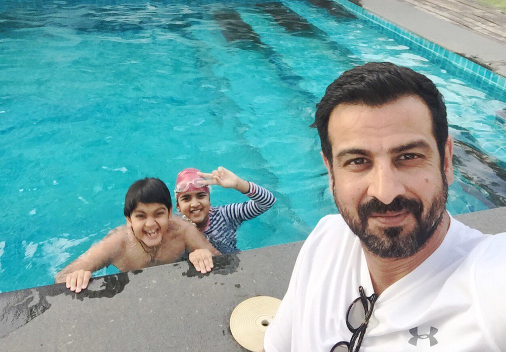 RonitBoseRoy's tweet photo. Chilling by my pool with the loves of my life!!! My babies https://t.co/i0sWXTpV6T