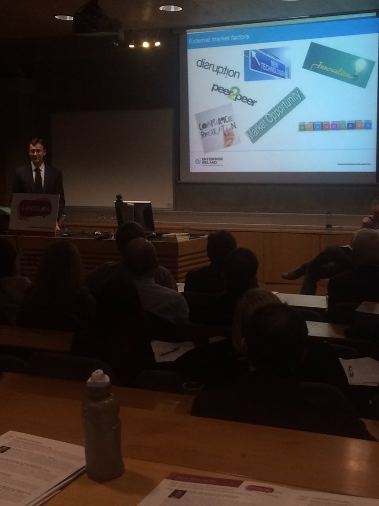 Fexcogroup's tweet photo. Leo McAdams of @Entirl on fuelling growth for Irish Fintech companies #Cantillon2016 https://t.co/mymKmV1TLS