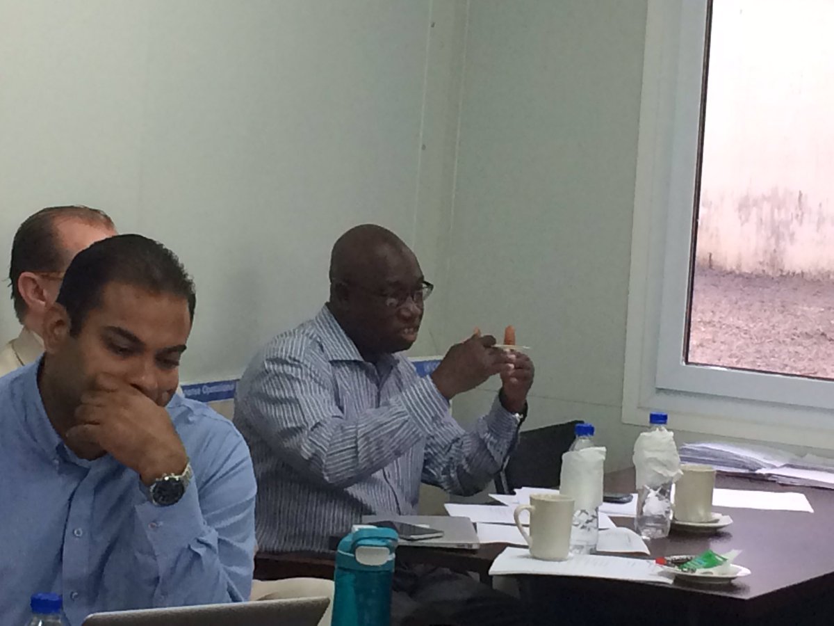 LiberiaFETP's tweet photo. Dr. Dafae, Director of Disease Prevention &amp; Control (Sierra Leone MOHS), encouraging participants @PHPractice https://t.co/ctJPZGhBpR