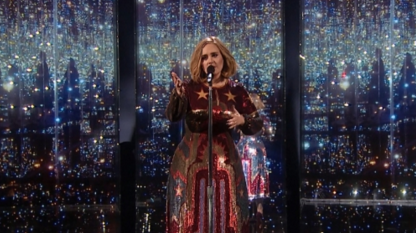 Vevo's tweet photo. In case you missed @Adele's breathtaking performance at last night's #BRITs https://t.co/RJjAOpByPW https://t.co/PU200IPO8V