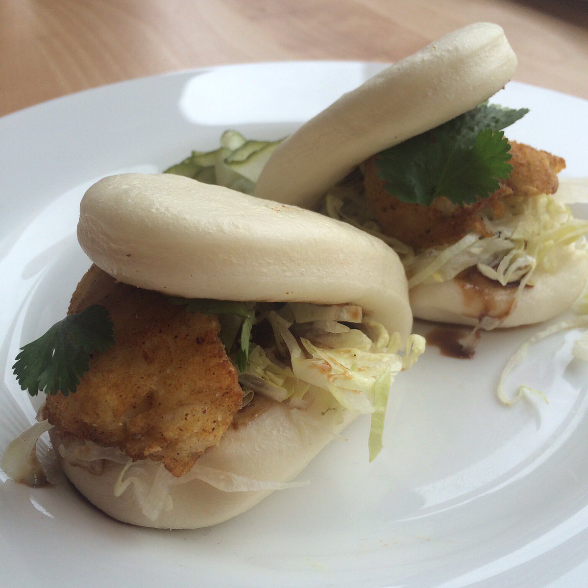 CanTiinBport's tweet photo. New Bao Bun option coming at ya...Turmeric+ Five Spice Fish Bun with Hoisin + Cilantro https://t.co/KNjAkHcG3s