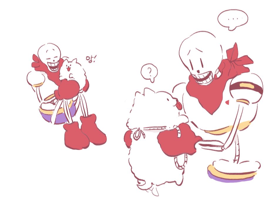 under_62's tweet image. 파피루스가 흔들다리에서 프리스크를....살려준 이유... 착해빠졌으니가..!