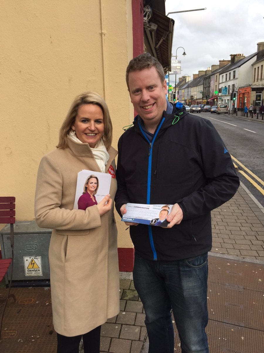 LorHiggins's tweet photo. Bit of a turf war going on in Loughrea with @PconnaughtonTD #ge16 https://t.co/xgRcLdsruR