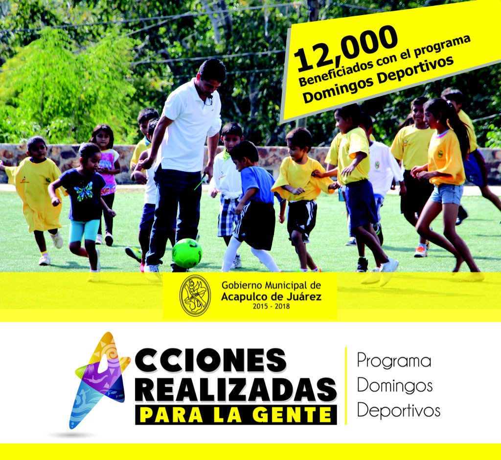 Con el programa Domingos Deportivos se fomenta la activación física y la sana convivencia.
#AccionesParaLaGente
