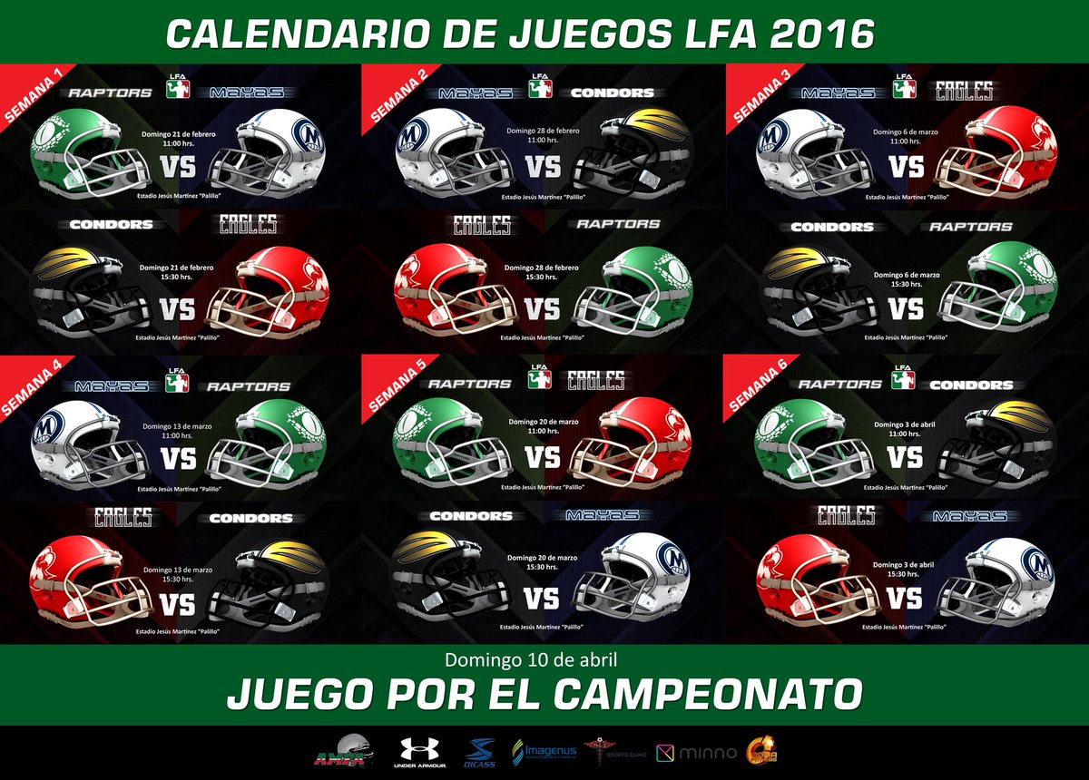 Calendario de la temporada #LFA.