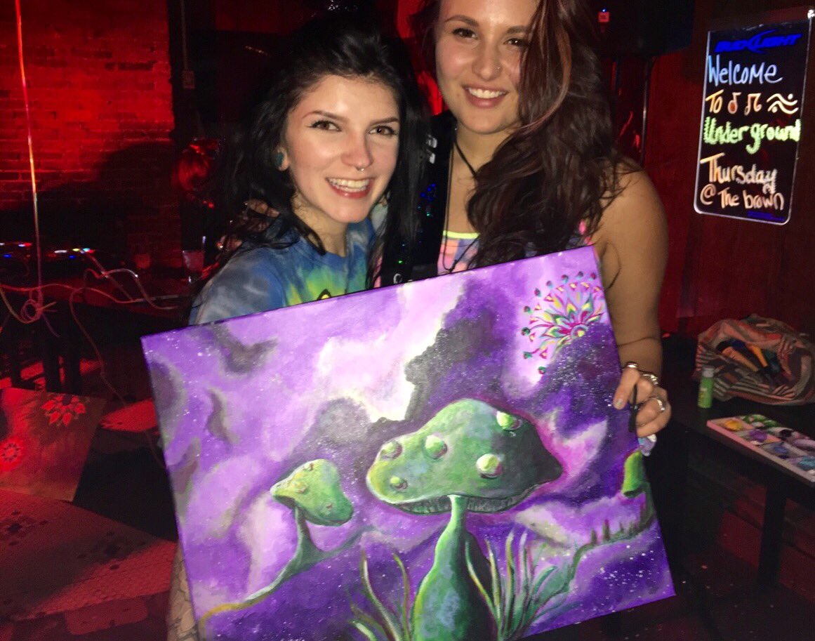 My favorite human to collaborate with: Lizz Raffa #blacklightpainting