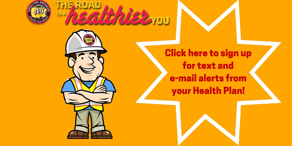 49Health's tweet image. Sign up for text and e-mail alerts!
#OperatingEngineers #Local49 

health49.typeform.com/to/ih6q5o