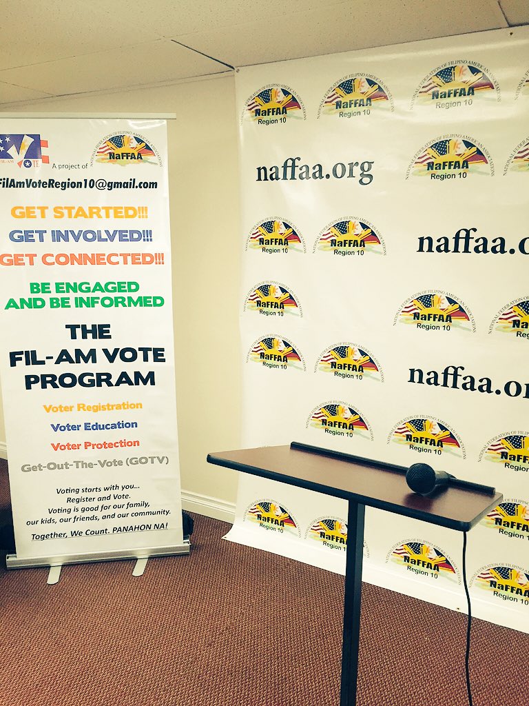 Join us 10am at the Mabuhay Room in National City for the #FilAmVote national launching! #NaFFAA #CHCchampions #AAPI