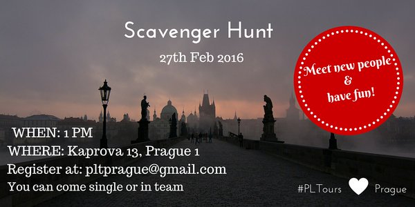 Precious_legacy's tweet photo. #scavengerhunt in #Prague coming in 2 days-let's have #fun on 27th FEB 2016 and #explore the city :) #PLTours pls RT https://t.co/EeIhQuSmei