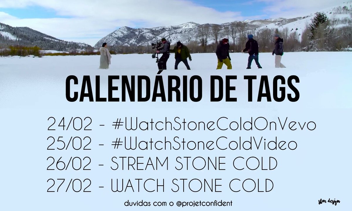 ProjetConfident's tweet photo. Hoje é dia de #WatchStoneColdVideo
RT!!! https://t.co/iD0HkD4hSq