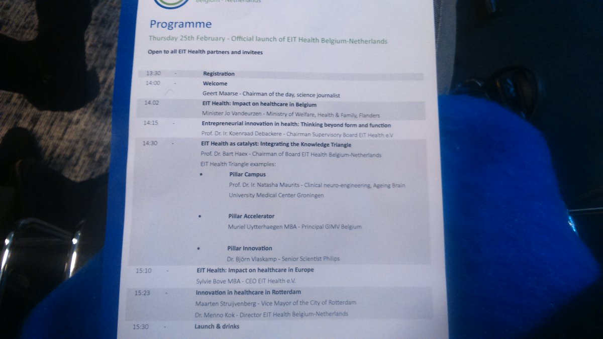 Mooi programma <a href="/eithealth/">EIT Health</a> #smopromovendi denkt graag mee over #valorisatie in de zorg zorg41.nl