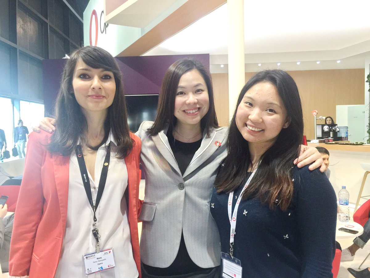 Last day at #MWC16. Opera team is still going strong! We enjoy the show very much. See you all next year😘