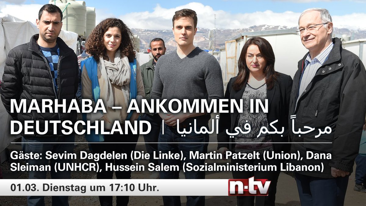 #Marhaba aus dem Libanon ua mit <a href="/SevimDagdelen/">Sevim Dağdelen</a> und <a href="/DanaSleiman/">Dana Sleiman l دانا سليمان</a>. Der deutsch-arabische Talk <a href="/ntvde/">ntv Nachrichten</a>