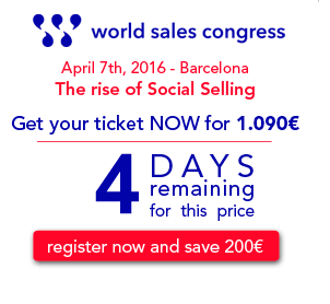 WorldSalesCon's tweet photo. Get your ticket for the #WSC2016 at an amazing price! Register NOW and save 200€
@WorldSalesCon https://t.co/qTGcYvaJtZ