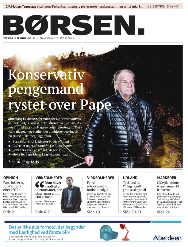 Thomas_Rohde's tweet photo. Børsen beklager ordlyd på dagens forside: »Jeg beklager, at vi har brugt ordet "rystet"« https://t.co/7ZK3YZTUrM https://t.co/G8T2QMncu4