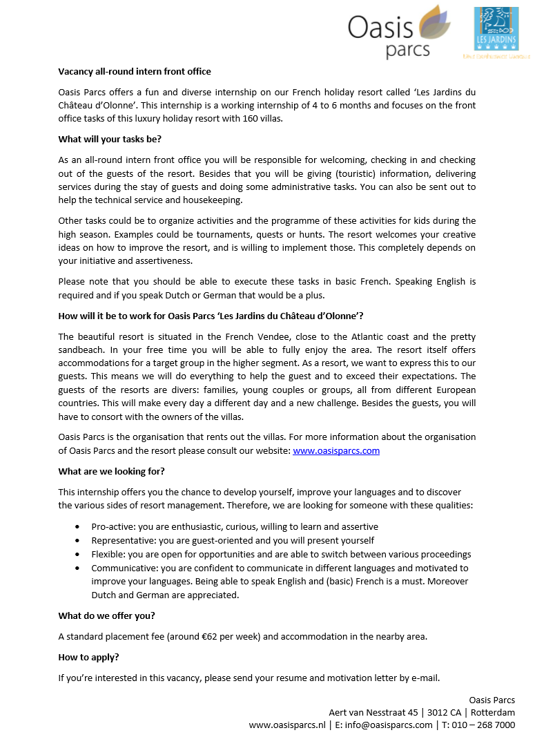 We are #hiring!
Looking for an #internship? Take the chance and #work with us in #France!  #jobsearch #jointheteam