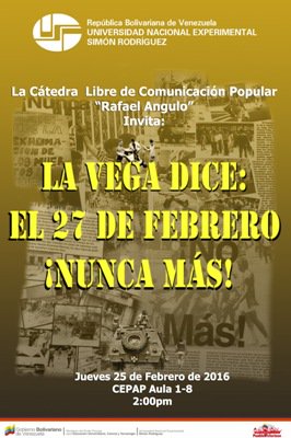 unesroficial's tweet photo. Hoy en el CEPAP, 2pm, invita la #CatedraLibreDeComunicacionPopular #RafaelAngulo https://t.co/XvIc6C9LDQ