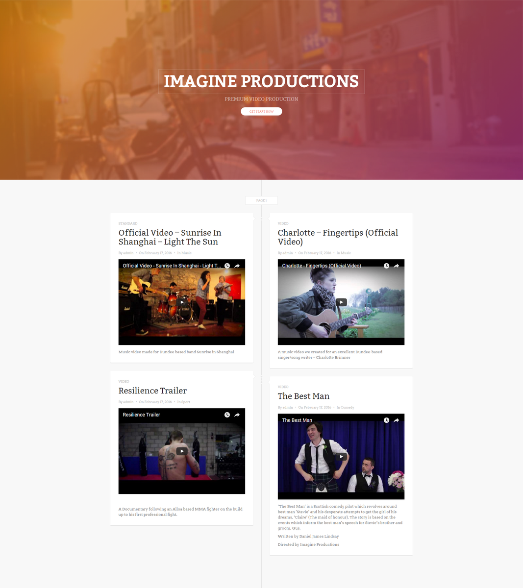 JFoleyWebDesign's tweet image. Imagine Productions Re-Design, Stage 1 Complete