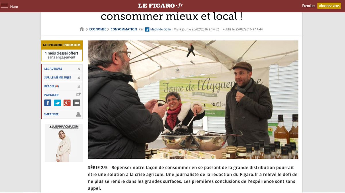 Mathgolla's tweet photo. 1e constat #UnMoisSansSupermarche Non,ça ne coûte pas plus cher de mieux manger! https://t.co/3LS1UAl446 @Le_Figaro https://t.co/PZDJuKTpN5