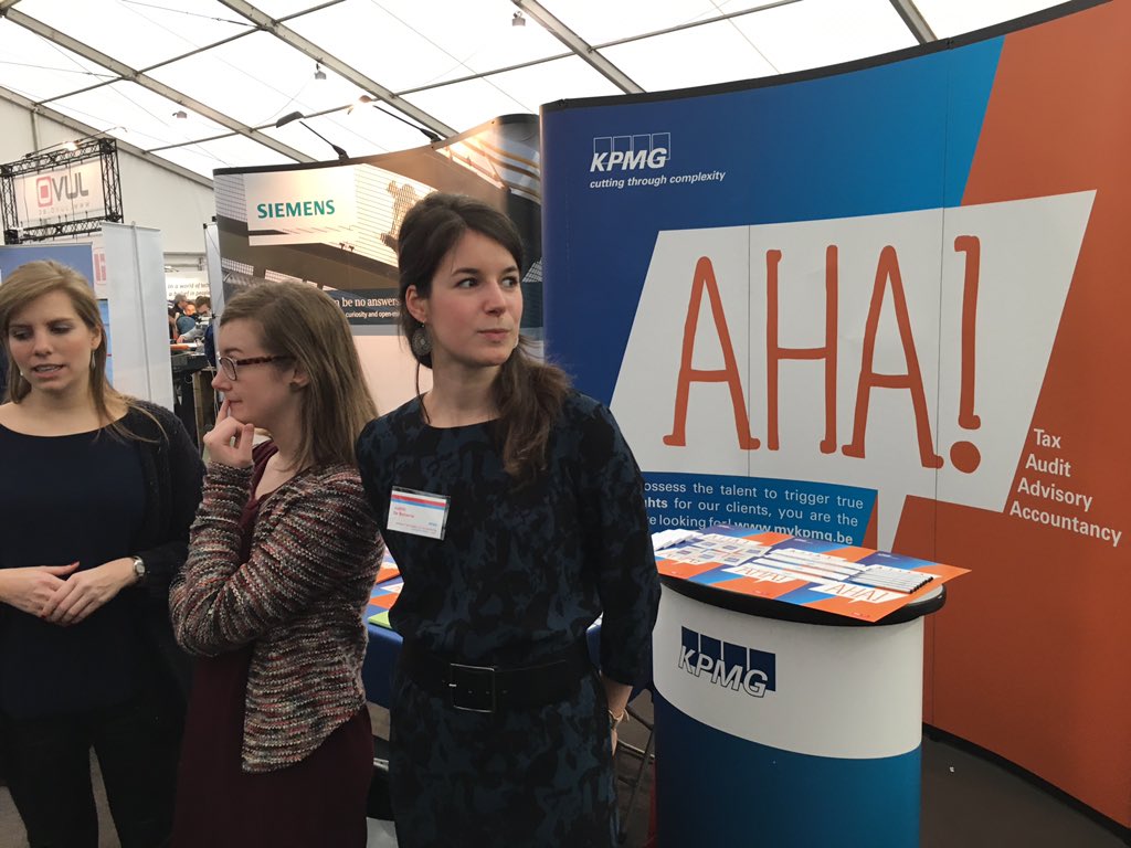 S_Brone's tweet photo. In search for talent #thomasmore #careers #kpmg @ThomasMoreBE @KPMG_BE https://t.co/Tnt62V5dQ7