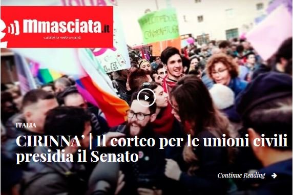 Mmasciata's tweet photo. #unionicivili alle 19 prima chiama per il voto, la protesta dei movimenti #lgbt | VIDEO: https://t.co/kBVEuR58lT https://t.co/CcC8u53ntn