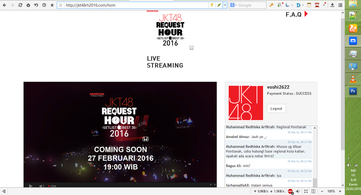 Voshi48's tweet photo. belum punya akun berbayar untuk streaming request hours nanti? kami menyediakan akunnya. Harga? 25k Tsel . Terbatas, https://t.co/IhopVFmFu4
