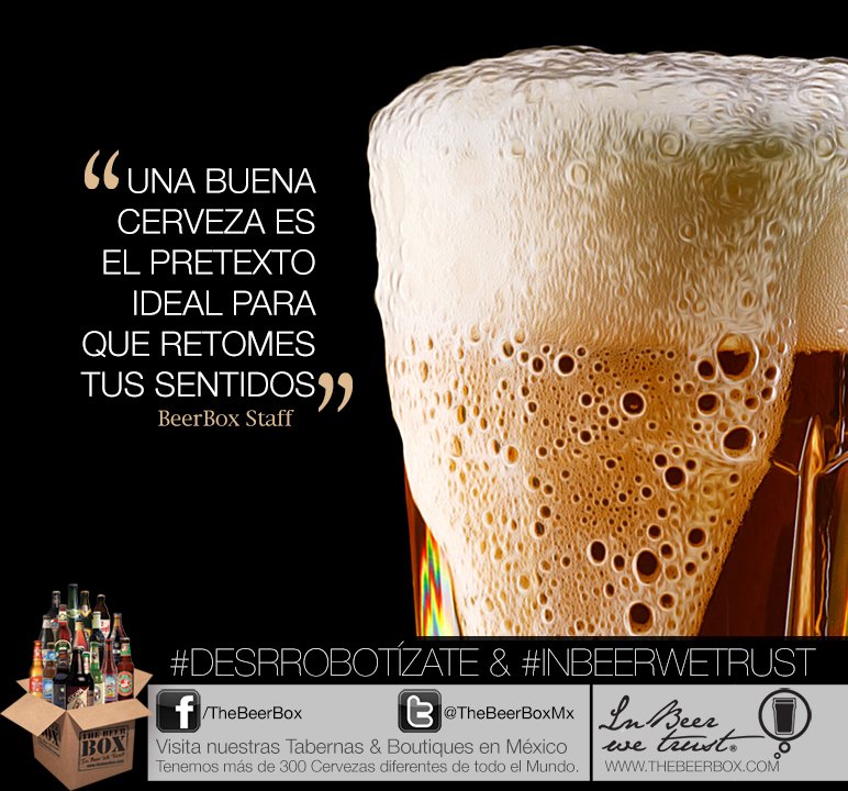 TheBeerBoxMx's tweet image. ¡Más beneficios en una Cerveza Artesanal!
#desrrobotízate #InBeerWeTrust