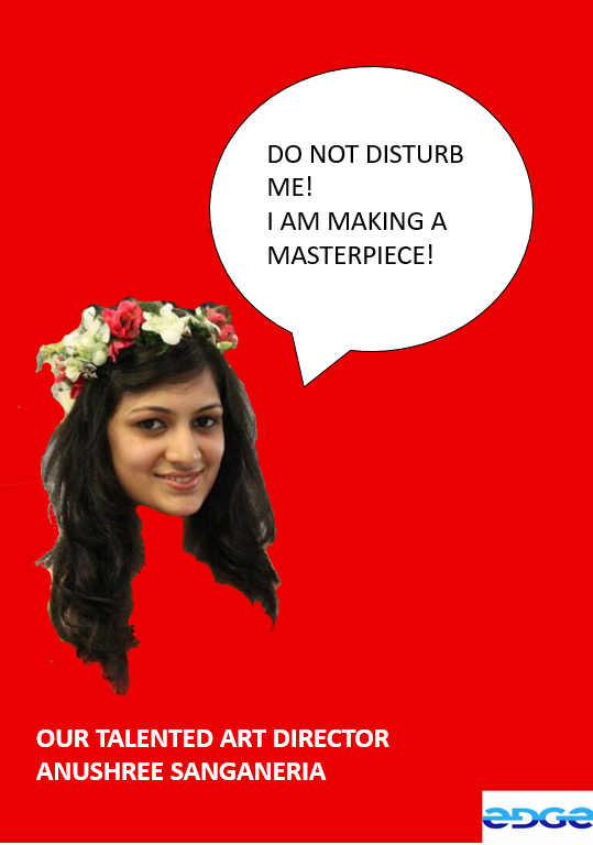 EdgeAdvt's tweet photo. SMart in ART! Anushree, in house #PICASSO, #art #director Talented squad #advertising #startup #edge #creativity https://t.co/vaieaFTEm4