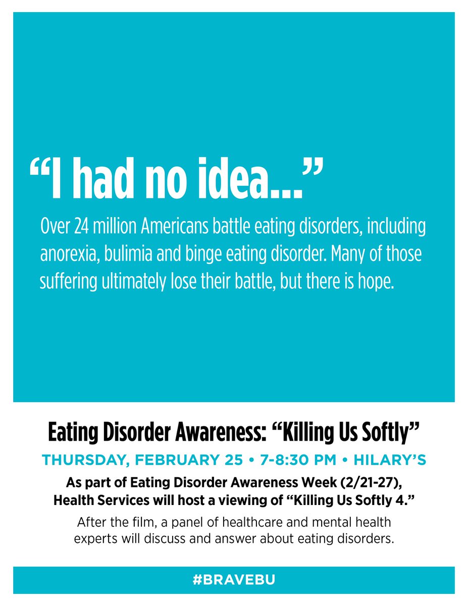 Help us inc awareness &amp; inc hope <a href="/bellarmineU/">Bellarmine University⚔️</a> <a href="/PhiMuRhoZeta/">Phi Mu @ BU</a> <a href="/BACatBU/">Bellarmine Activities Council</a> <a href="/CoachPStack/">Pam Stackhouse</a> #NEDAwarenessWeek <a href="/HelenGraceRyan/">Helen Grace Ryan</a>