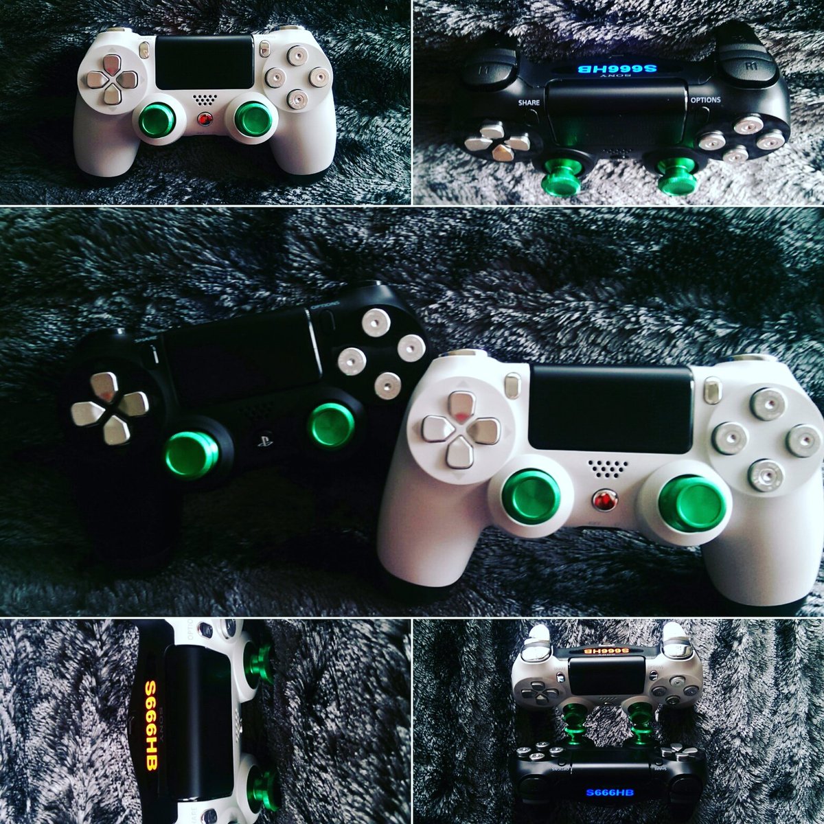ControllerModHB's tweet photo. #ps4controller #ps4 #aluminiumsticks #thumbsticks #looksamazing #Players #gruenweiss #bulletbuttons https://t.co/mbbVjQFV7c