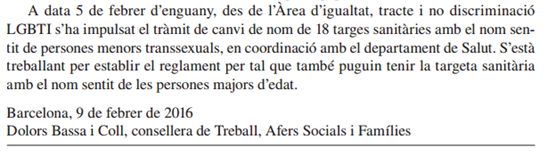 ToniHervas's tweet photo. 18 nens transsexuals han posat ja el seu nom sentit a la targeta sanitària i @govern prepara reglament pq majors tb. https://t.co/X6SnZCwvbD
