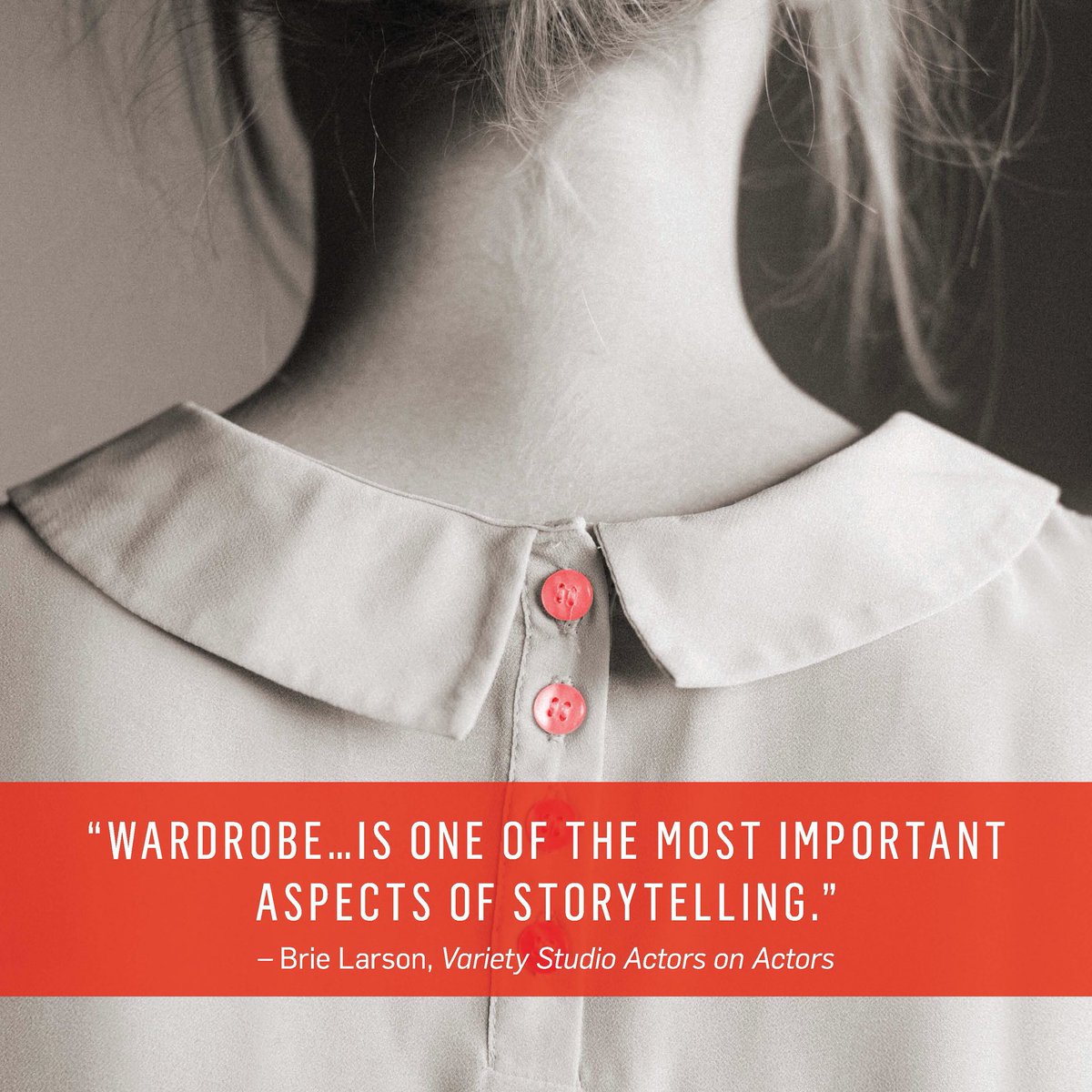WestfieldSS's tweet photo. So true @BrieLarson! We loved learning about wardrobe during our partnership with @Variety #ActorsOnActors series https://t.co/qsvscsdOlk