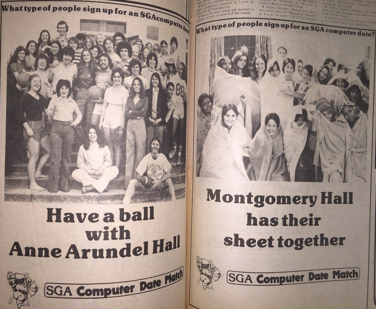 thedbk's tweet photo. Introducing #DBthrowbacK: opening our archives to share old news! Today in 1976: “SGA Computer Date Match” https://t.co/I1Lk0TPzyr