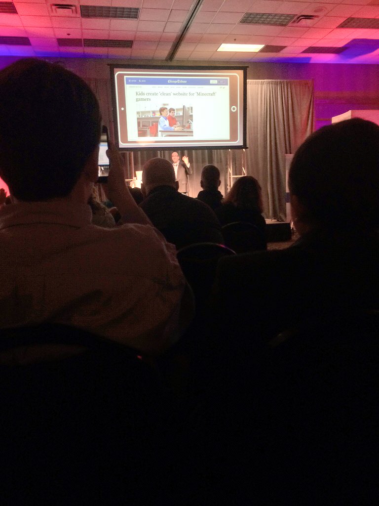 A little starstruck sitting behind these two Minecraft innovators!  #ice16