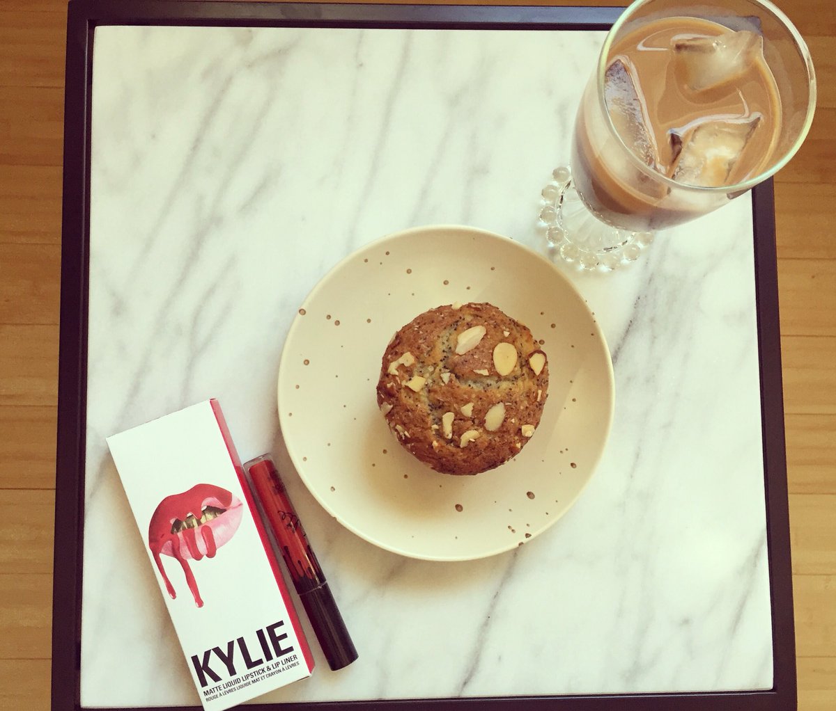 labels_lacquer's tweet photo. The day's off to a good start. #kylielipkit #icedcoffee #goodmorning #breakfast #bloggerstyle #labelsandlacquer https://t.co/0U1BPX60Iy