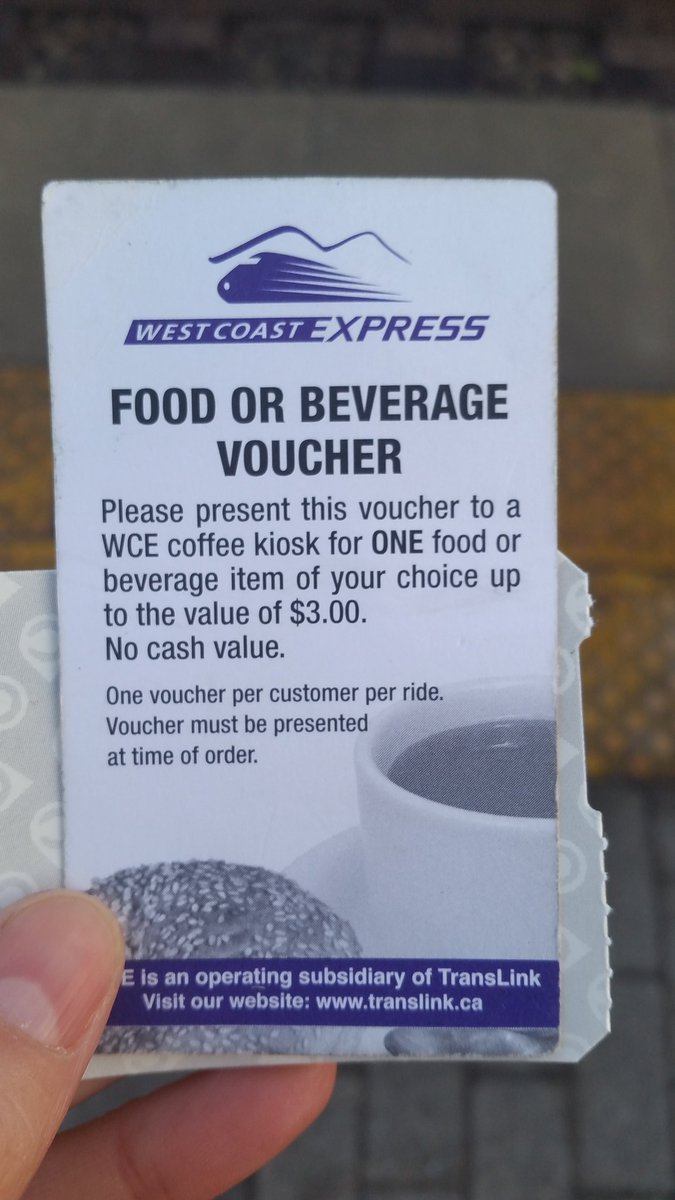 juicedragon's tweet photo. Free drink on the #westcoastexpress. Pro tip: ALWAYS tell them it's your first time  (in every scenario)  #commute https://t.co/SMIIJG04IU