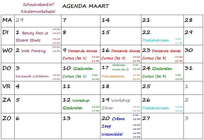 byMirjam's tweet photo. #workshopkalender #maart @byMirjam #Uitgeest https://t.co/RCfSdHrmV5 https://t.co/qmPzqUlDjX