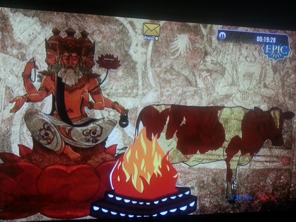 radhika_miglani's tweet photo. @devduttmyth Vedic Indian Cow instead of a European Jersey in Brahma's story wud've been more apt #DevlokWithDevdutt https://t.co/jjq5Ja65U0