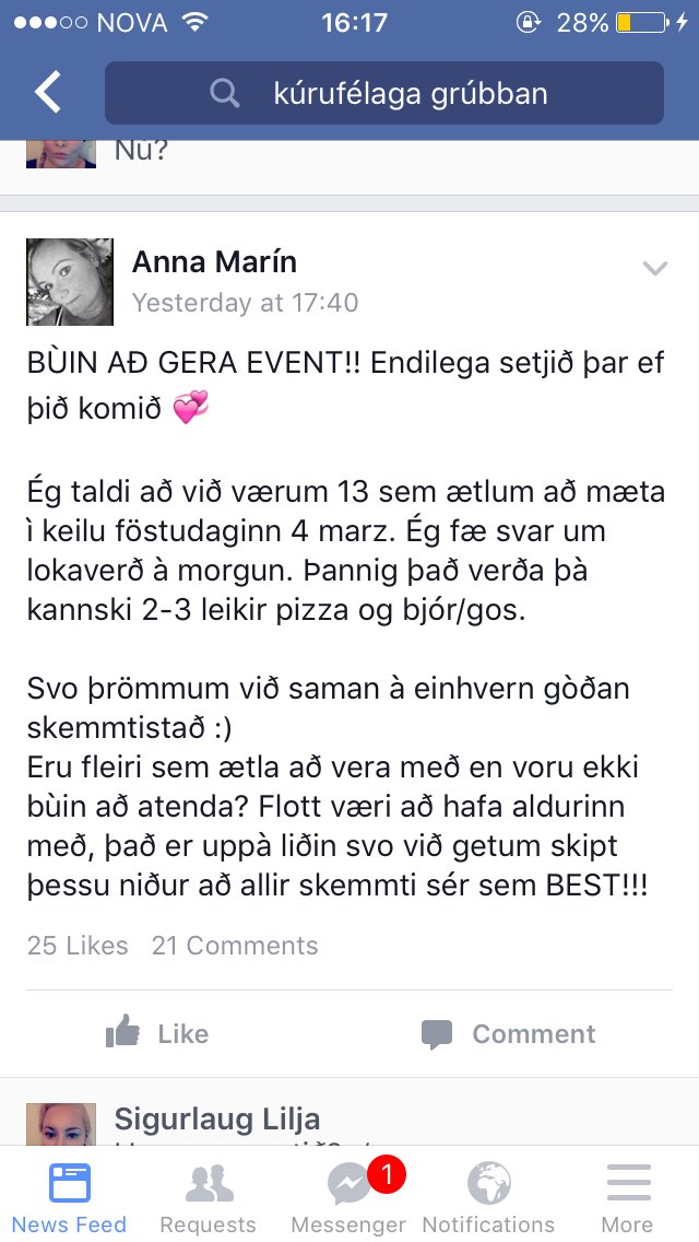 Árshátíð FNV eða keila með kúrufélaga grúbbunni?
Erfitt val🤔