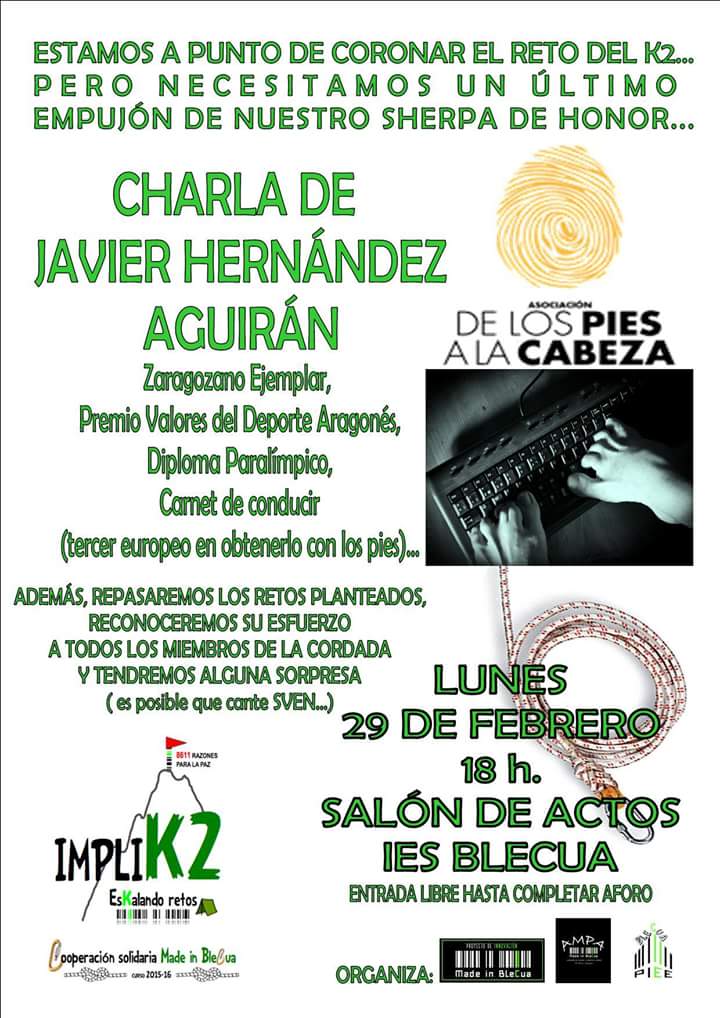 MadeinBleCua's tweet photo. Javier Hernández Aguirán nos ayudará a subir los 11 últimos metros de la expedición para hacer cima en el #K2 https://t.co/FzuVWDRhrh