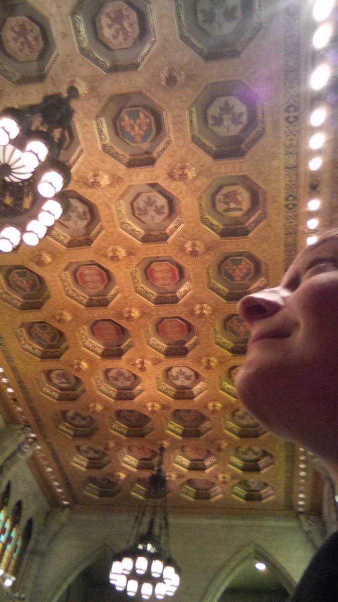 Never knew how stunning the ceiling in the Senate was! #tife16 #myofficetoday