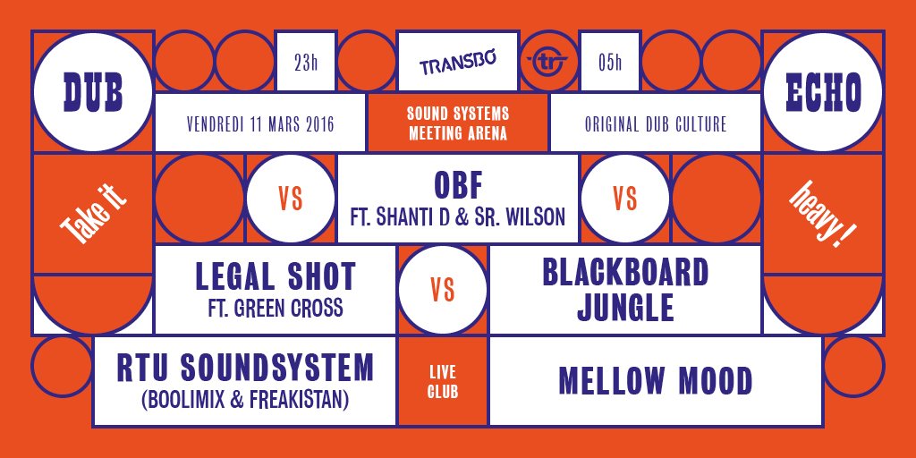 totaalrez's tweet photo. 11.03 #DUBECHO : OBF SOUND SYSTEM + BLACKBOARD SOUND SYSTEM + LEGAL SHOT SOUND SYSTEM #dub #soundsystem #transbo https://t.co/b6EiBLRyqK