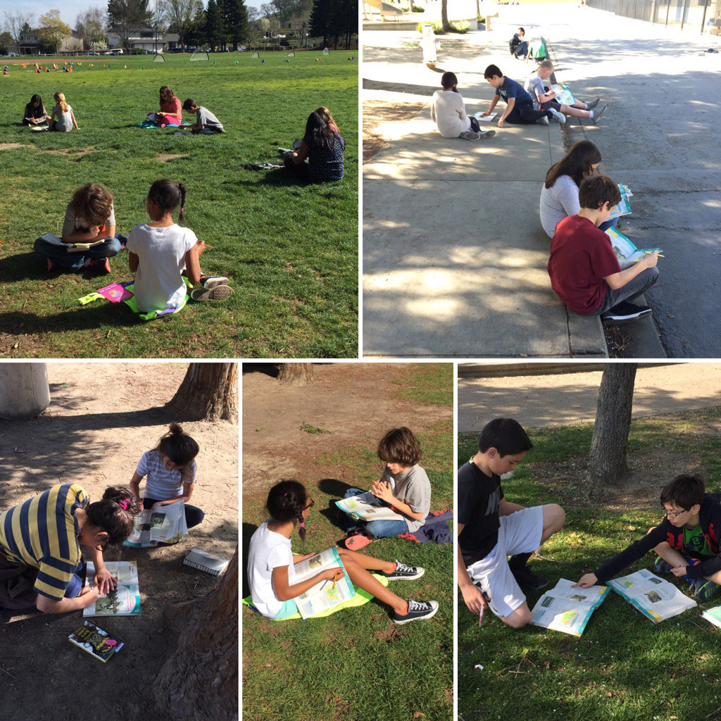 mrswehe202's tweet photo. Social Studies partner time outside today? Yes please! #februaryincalifornia #outdoorclassroom https://t.co/HN9YSC9SLP