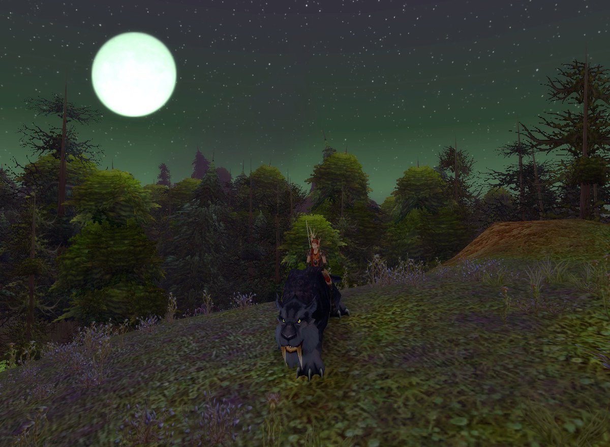 Thyrawow's tweet image. It dropped a few days ago! #warcraft #worldofwarcraft #mountdrop #swiftzulianpanther #happy #horde #moonlight