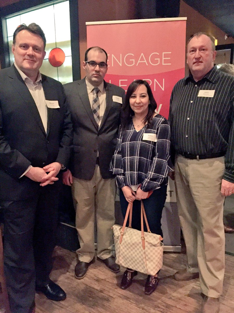 MikeSavageHFX's tweet photo. With Kamal, Faten, John and many others at @BioNovaNS life sciences social at @TheFoggyGoggle tonight. https://t.co/Bjbn90zv3M
